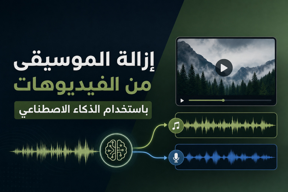 إزالة الموسيقى من الفيديوهات باستخدام الذكاء الاصطناعي