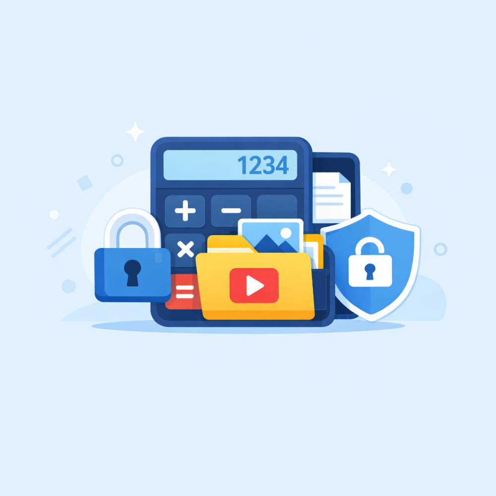 تطبيق إخفاء الملفات المتنكر في زي الآلة الحاسبة - أمان وخصوصية مطلقة